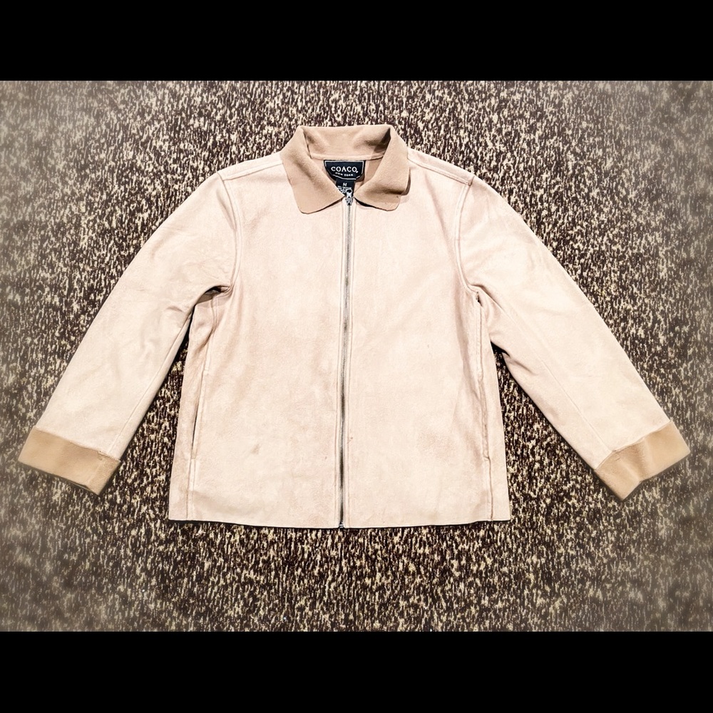 Faux Suede jacket, front pockets